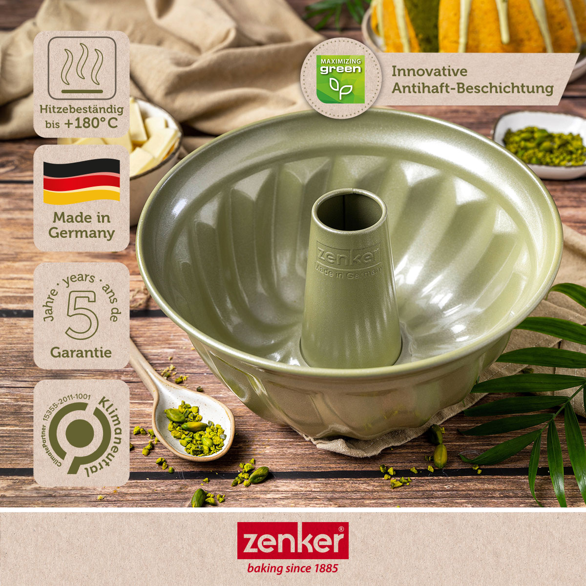 Stampo Budino Deluxe 22Cm Zenker. Cod. 040816 - Borz Cooking Store